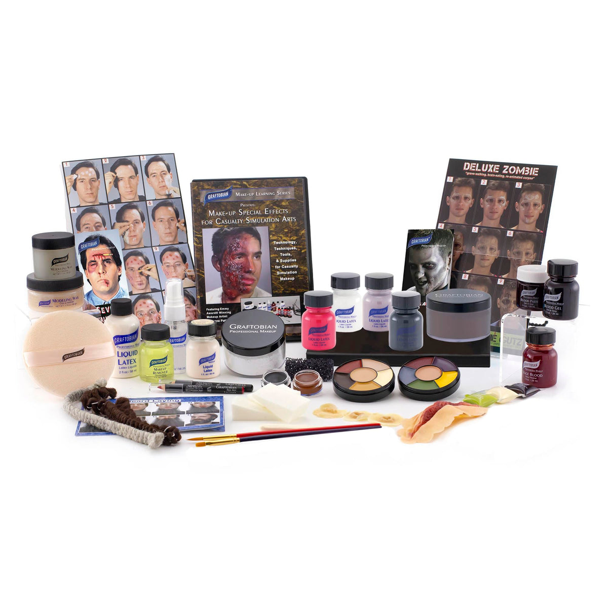 Graftobian Special Fx Trauma Pro Makeup Kit - 40 Piece Sfx Set For Halloween & Cosplay