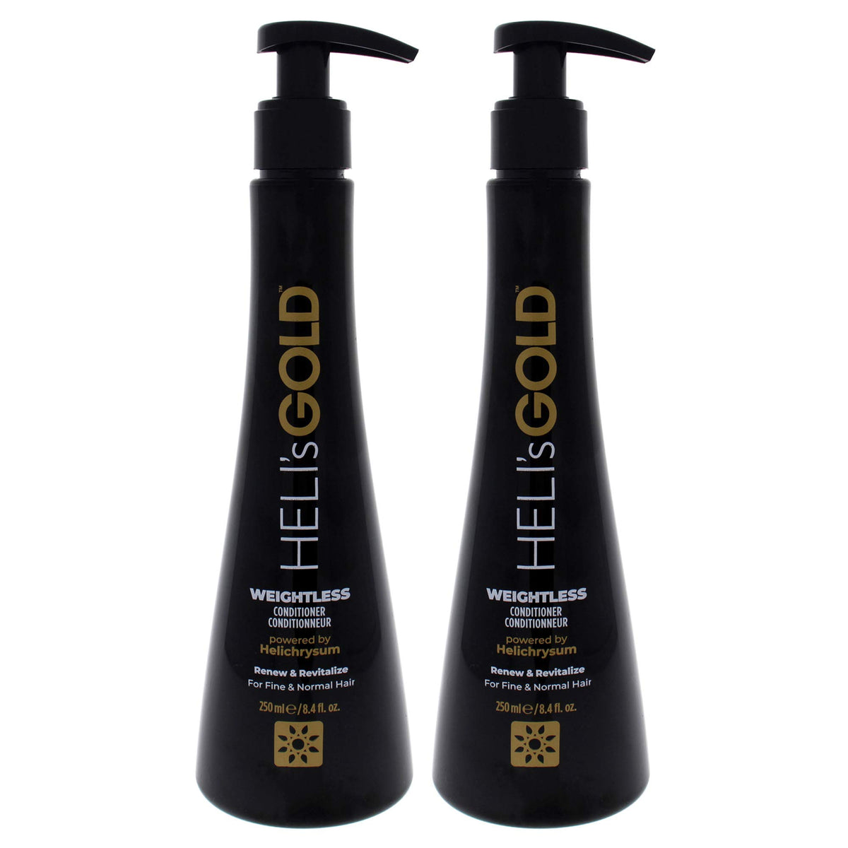 Helis Gold Weightless Conditioner for Unisex - 8.4 oz, Pack of 2, Sulfate-Free, Hydrating