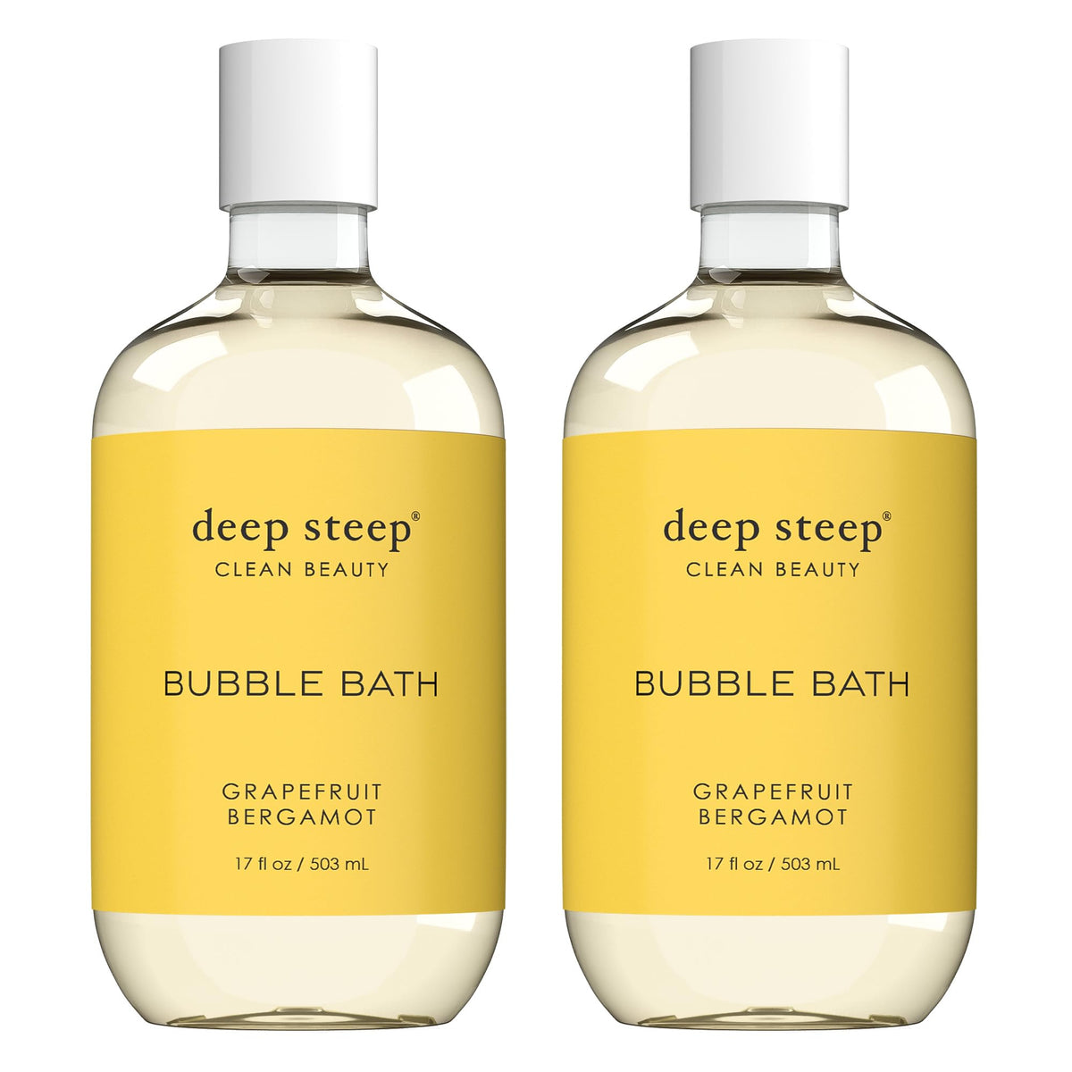 Deep Steep Grapefruit Bergamot Bubble Bath, 17 Fl Oz (Pack Of 2) - Relaxing Spa Experience