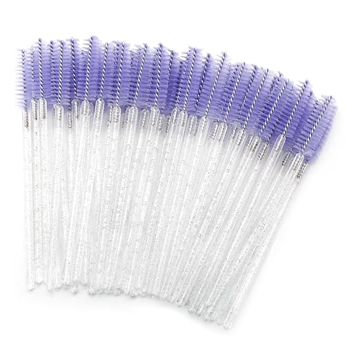 G2Plus 100Pcs Disposable Mascara Brushes - Crystal Eyelash Spoolies For Makeup & Extensions