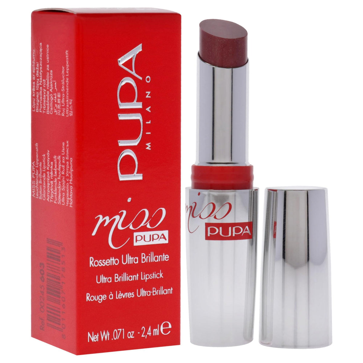 Pupa Milano Miss Milano Lipstick - Creamy, Ultra Pigmented, Volume & Hydration - 603 Upper East Side