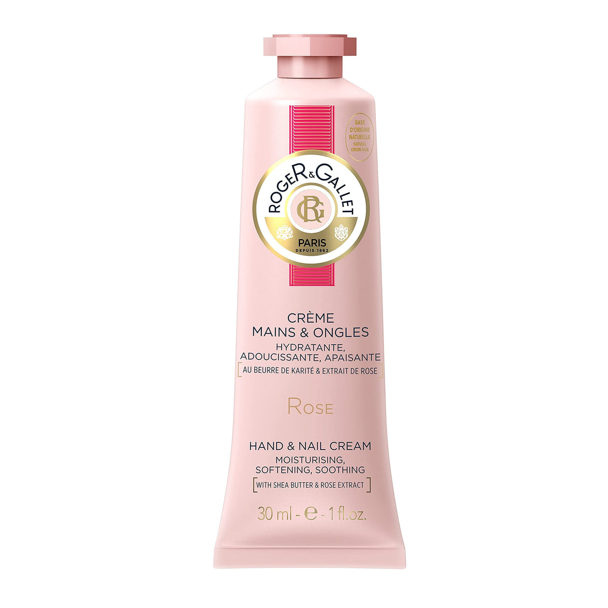 Roger & Gallet Rose Hand & Nail Cream For Women, 1 Fl Oz - Nourishing Moisturizer