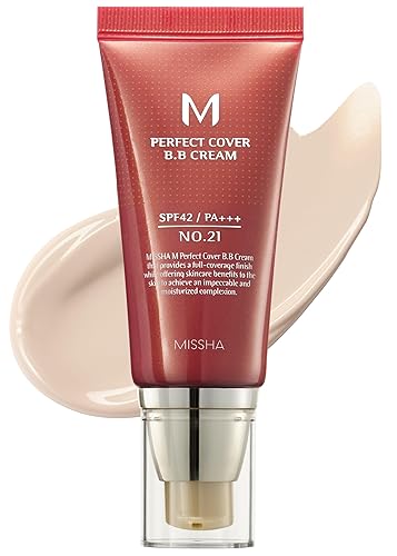 Missha M Perfect Bb Cream No.21 Light Beige Spf 42 - 1.69 Fl Oz Tinted Moisturizer For Bright