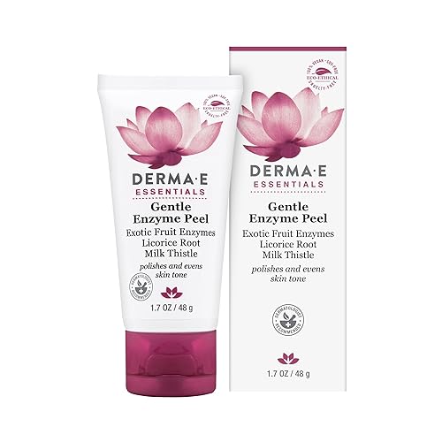 Derma E Gentle Enzyme Peel - Brightening Exfoliator Mask With Papaya & Milk Thistle, 1.7 Oz