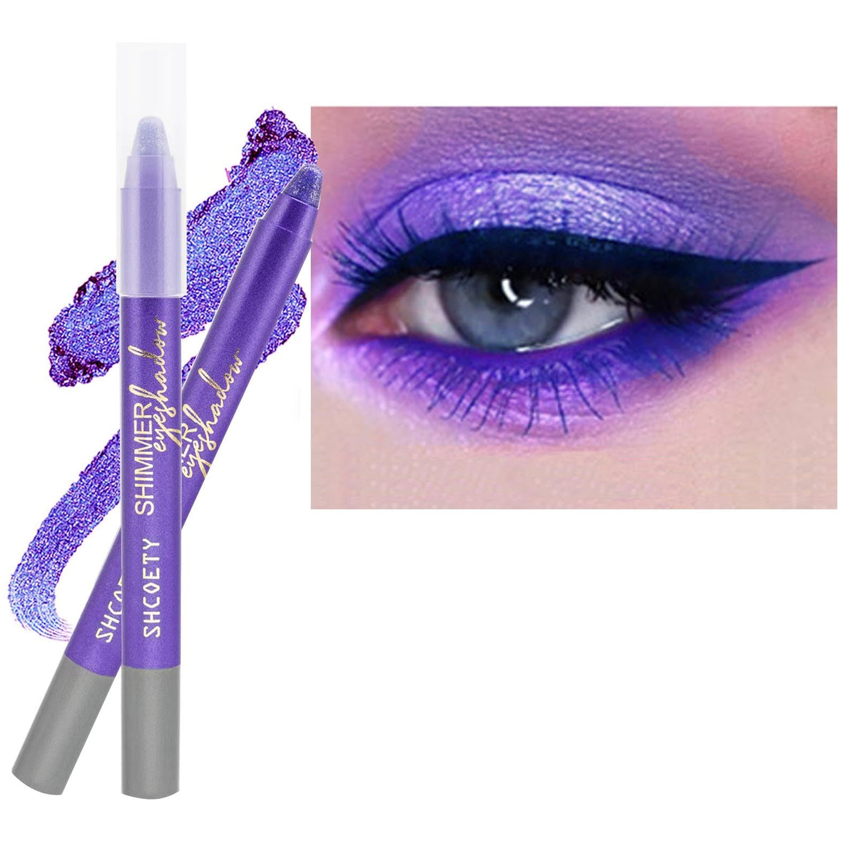 Miasarah Waterproof Purple Eyeshadow Stick - Creamy, Blendable Long-Lasting Shimmer Pencil