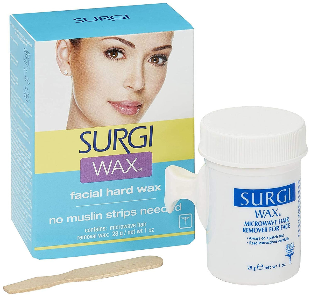 Surgiwax Facial Hard Wax - 1 Oz. For Smooth Hair Removal, Ideal For Sensitive Skin