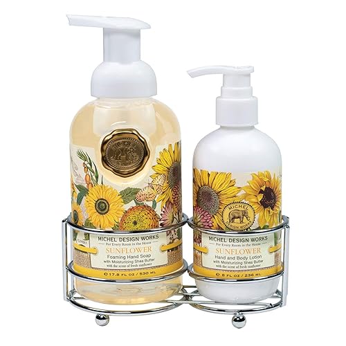 Michel Design Works Handcare Caddy - Sunflower, 8 Ounce Moisturizing Lotion