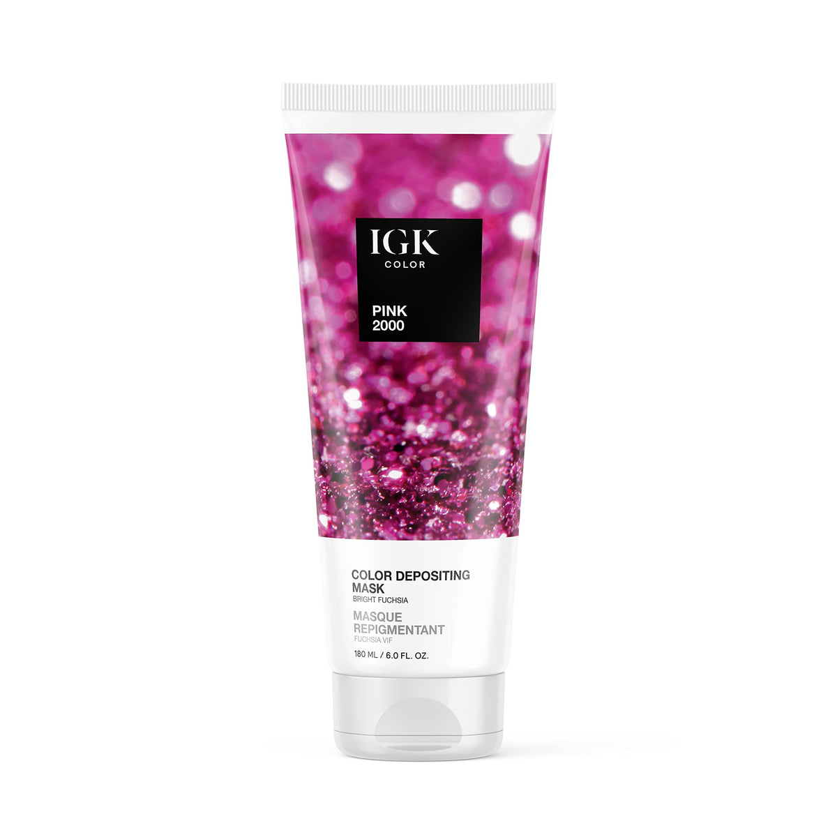 Igk Color Depositing Mask - Fuchsia Pink 2000, 6Oz Bright Fuchsia Hair Treatment