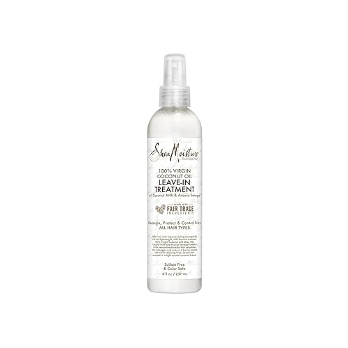 Sheamoisture Virgin Coconut Oil Leave-In Treatment, 8 Oz - Shine & Tame Frizz, All Natural