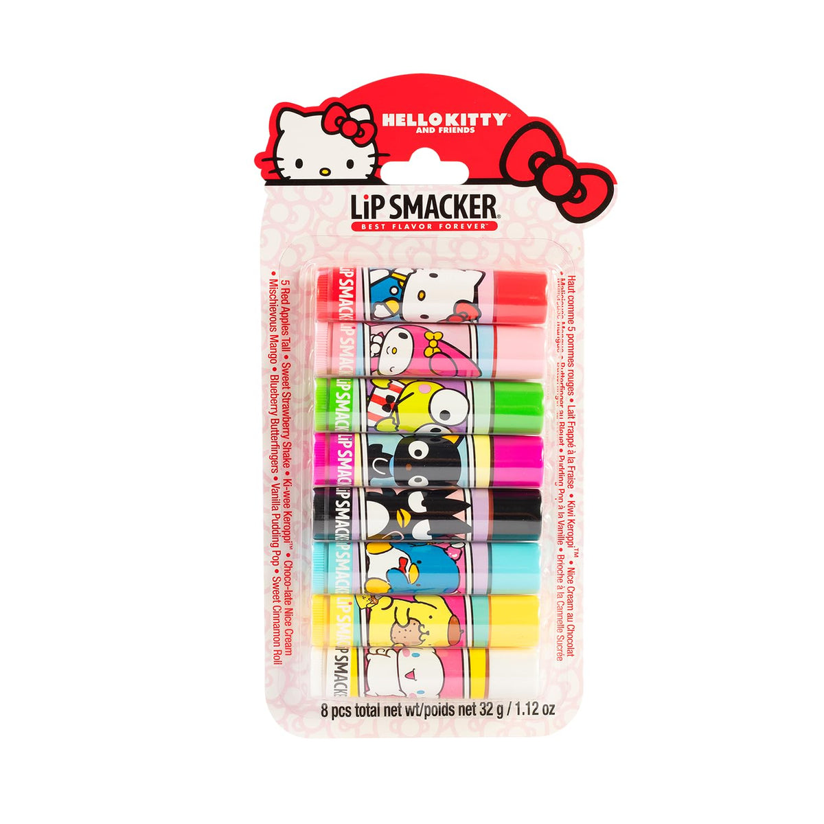 Lip Smacker Hello Kitty Flavored Lip Balm Set, 8-Pack - Hydrating & Cruelty-Free