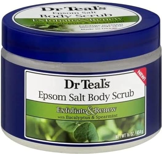 Dr Teal'S Epsom Salt Body Scrub - Exfoliate & Renew With Eucalyptus & Spearmint, 16 Oz