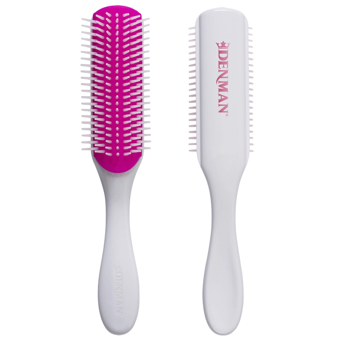 Denman Original Curl Definer 7 Row Hairbrush - Detangle & Define Curls, Cherry Blossom