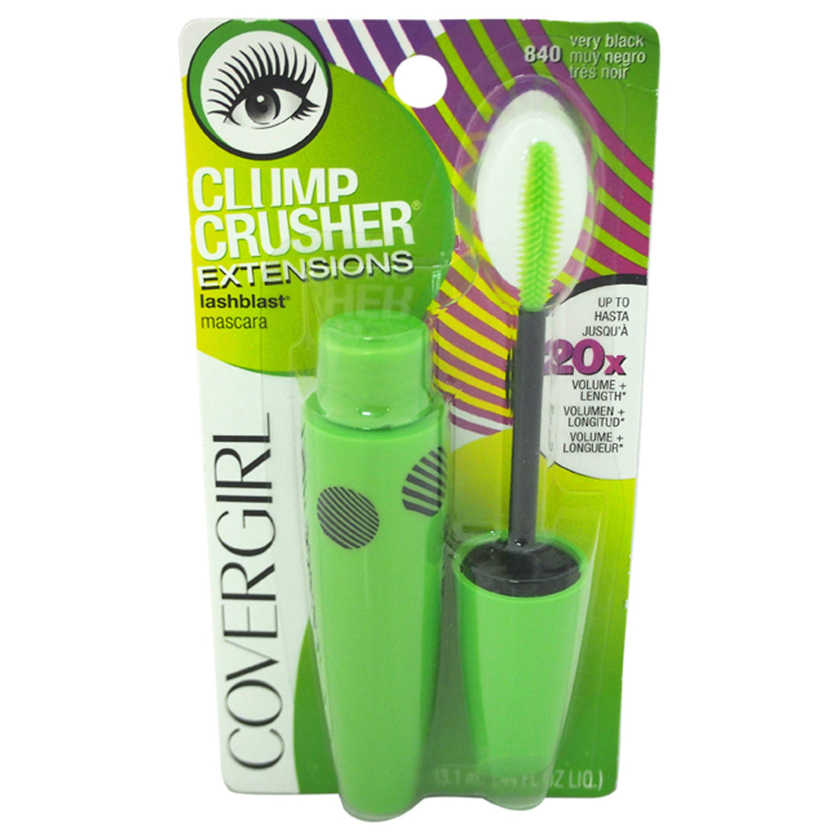 Covergirl Clump Crusher Extensions Mascara, Very Black, 0.44 Fl Oz - Lashblast Formula