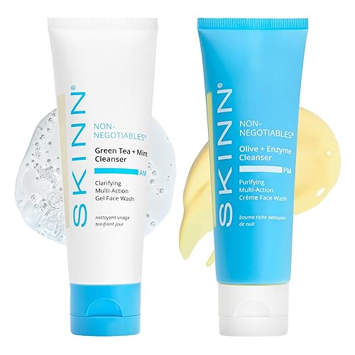 Skinn Day & Night Face Wash - Green Tea & Mint Infusion, Olive & Enzyme Formula For Hydration