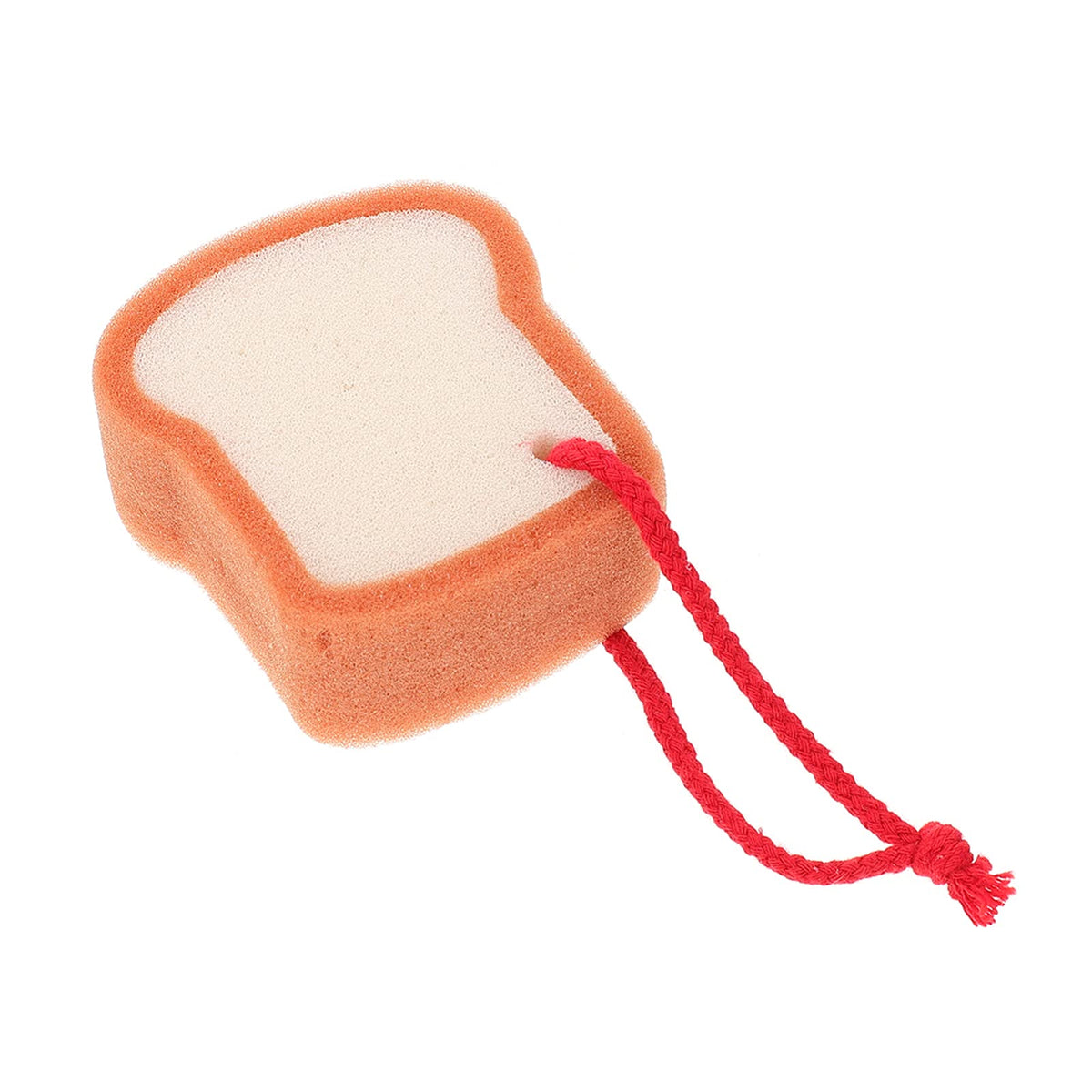 Healifty Orange Cartoon Bread Shaped Bath Sponge - Exfoliating Loofah For Newborns, 1 Count