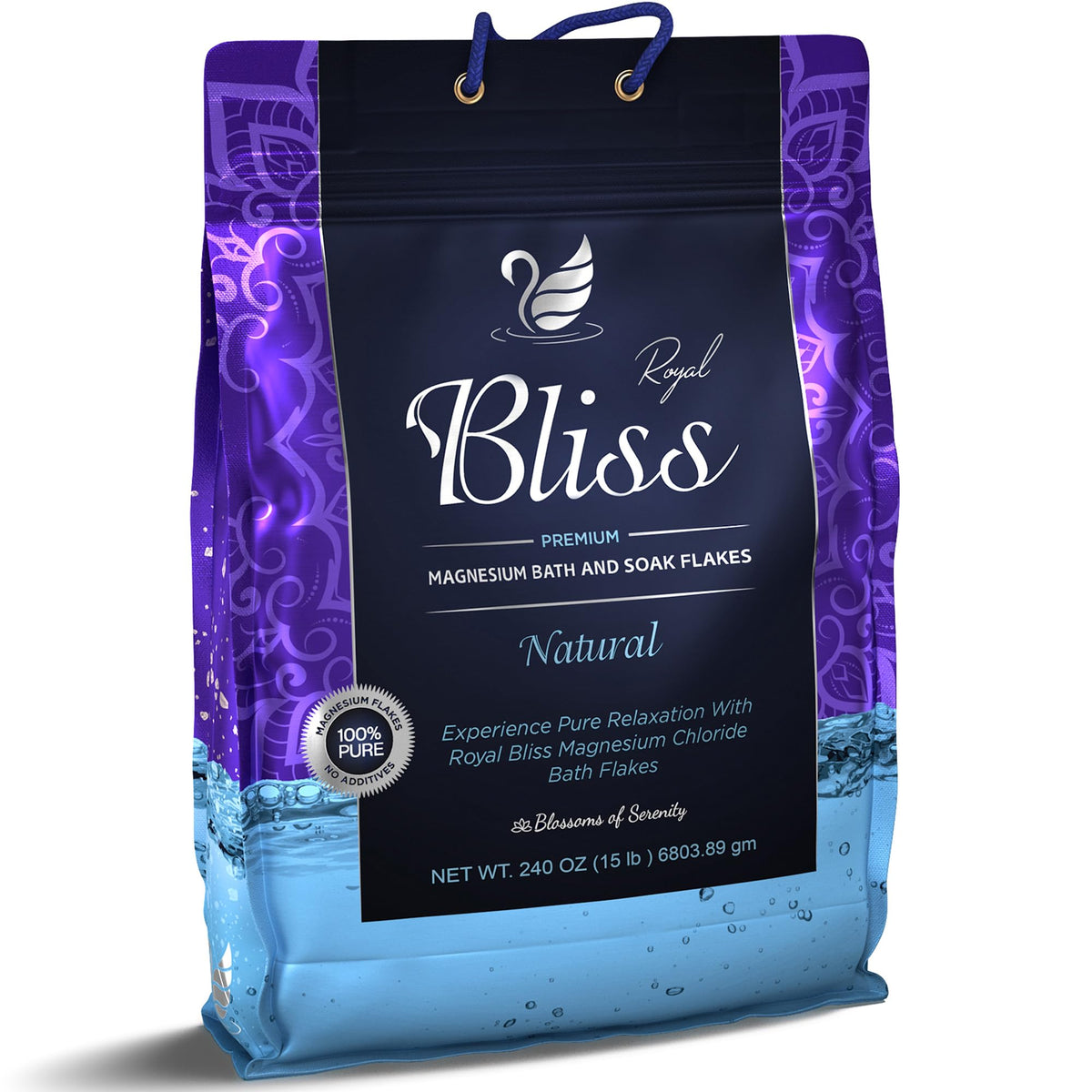 Royal Bliss Magnesium Flakes 15 Lb | Pure Magnesium Chloride For Relaxation & Recovery