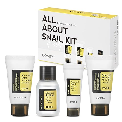 Cosrx Snail Mucin Korean Skin Care Set - 4 Piece Travel Essentials Gift Set