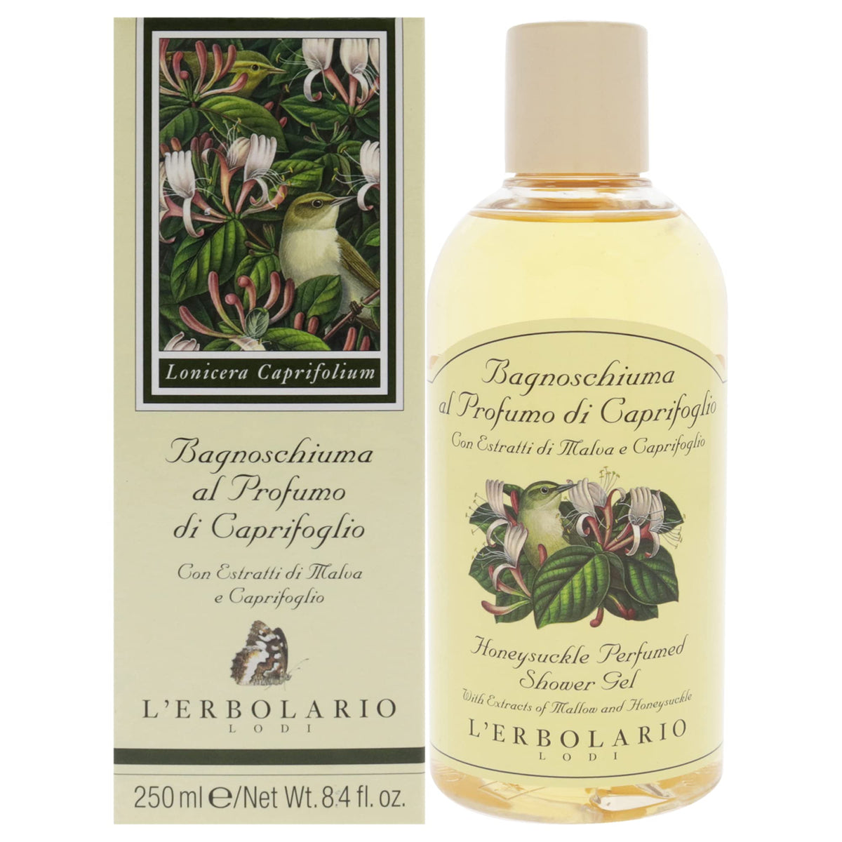 LErbolario Honeysuckle Perfumed Shower Gel  Body Wash Gently Caresses and Cleanses Your Skin  Perfumed and Relaxing Body Foam