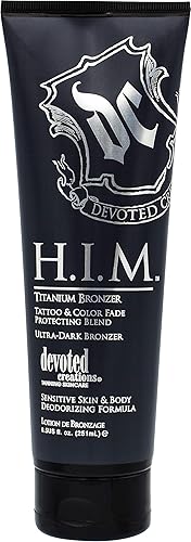 Devoted Creations H.I.M. Titanium Bronzer 8.5 Oz - Premium Tanning Lotion For Men