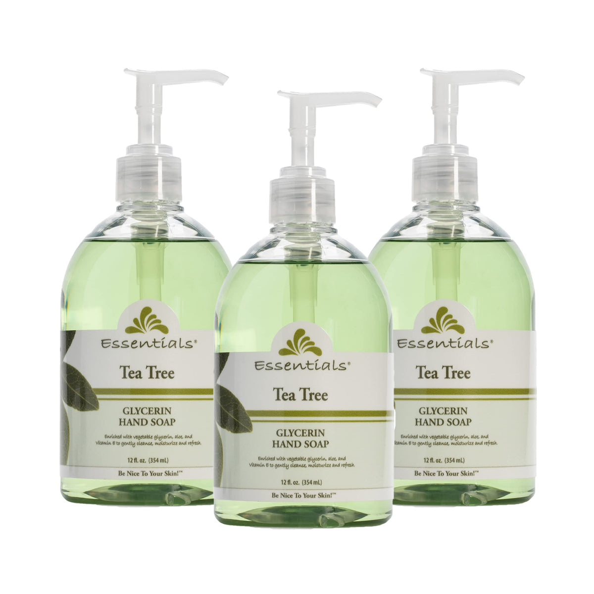 Clearly Natural Glycerin Liquid Hand Soap, Tea Tree, 3-Pack, 12 Fl Oz Total