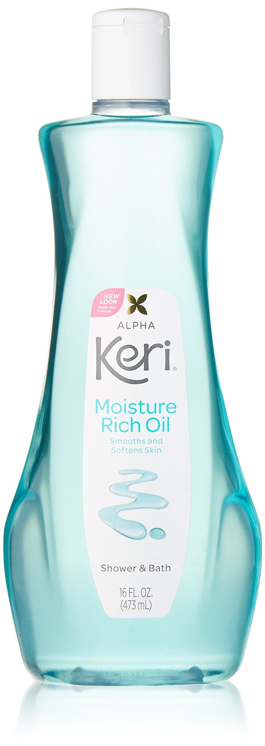 Alpha Keri Moisture Rich Shower & Bath Oil, 16 Fl Oz - Hydrating Body Oil For Soft Skin