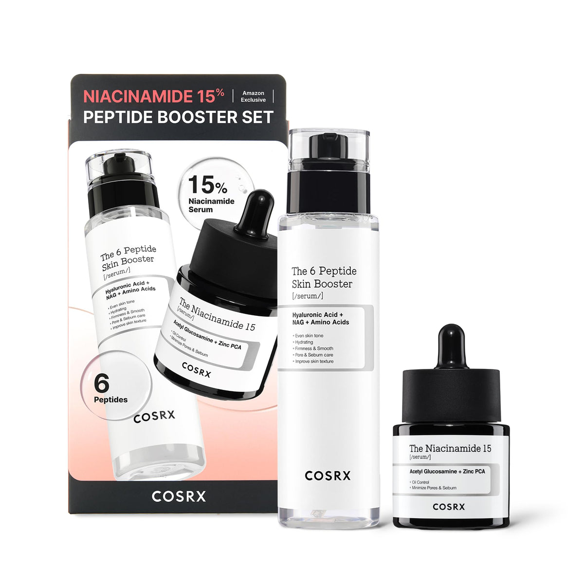 Cosrx Niacinamide 15% Peptide Booster Set - Exclusive Korean Skin Care Gift Set For Women