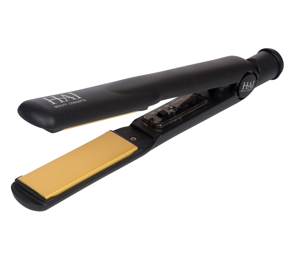 HAI Convertible Flat Iron Hair Straightener - Professional Ceramic, 5 Temp Levels, Gold