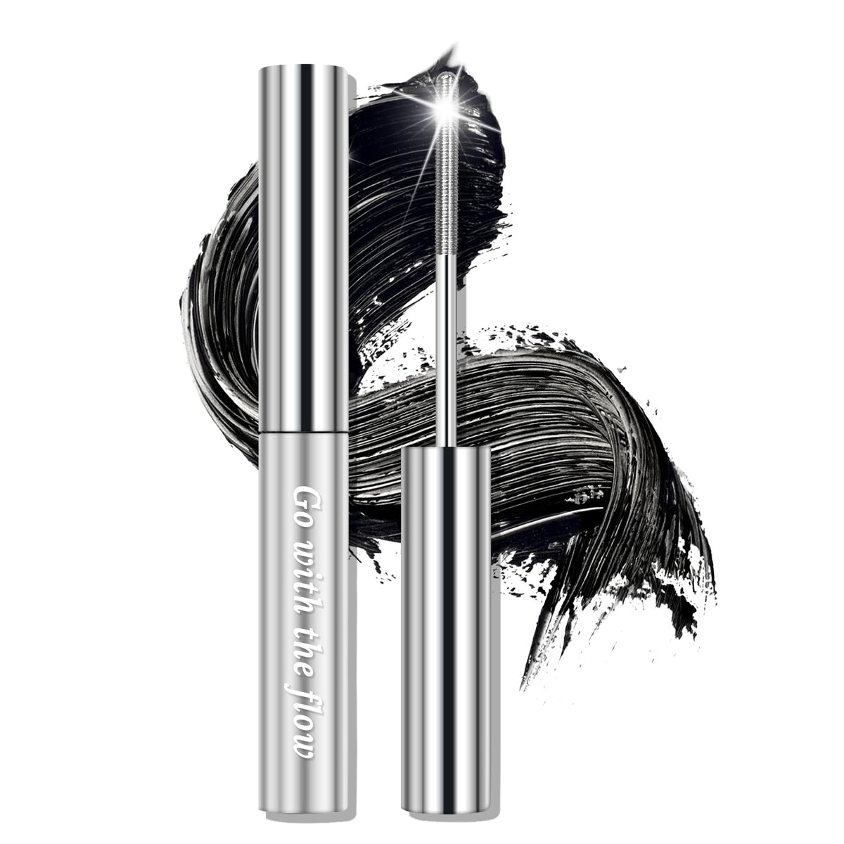 Erinde Black Washable Waterproof Mascara - Long Lasting, Smudge-Proof, Super Voluming 0.81 Oz