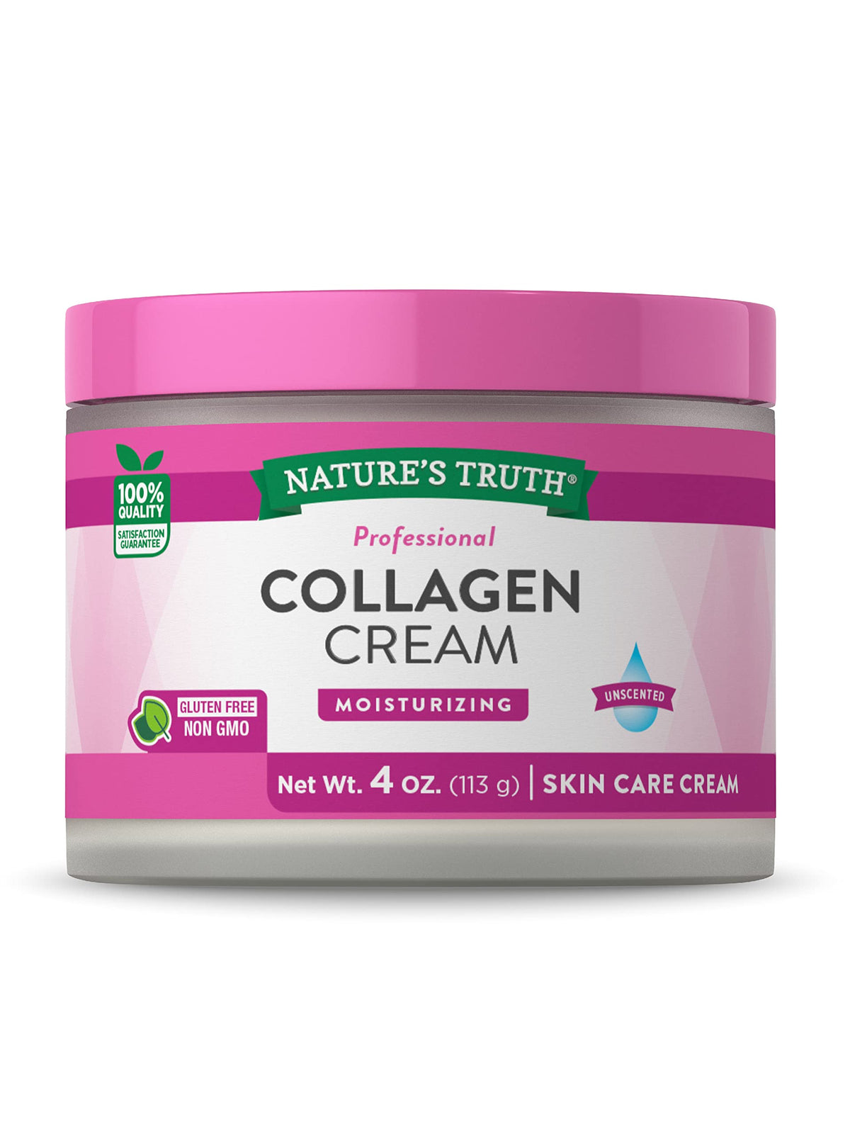 Nature'S Truth Collagen Cream 4 Oz - Professional Strength, Paraben & Gluten Free For Face & Body