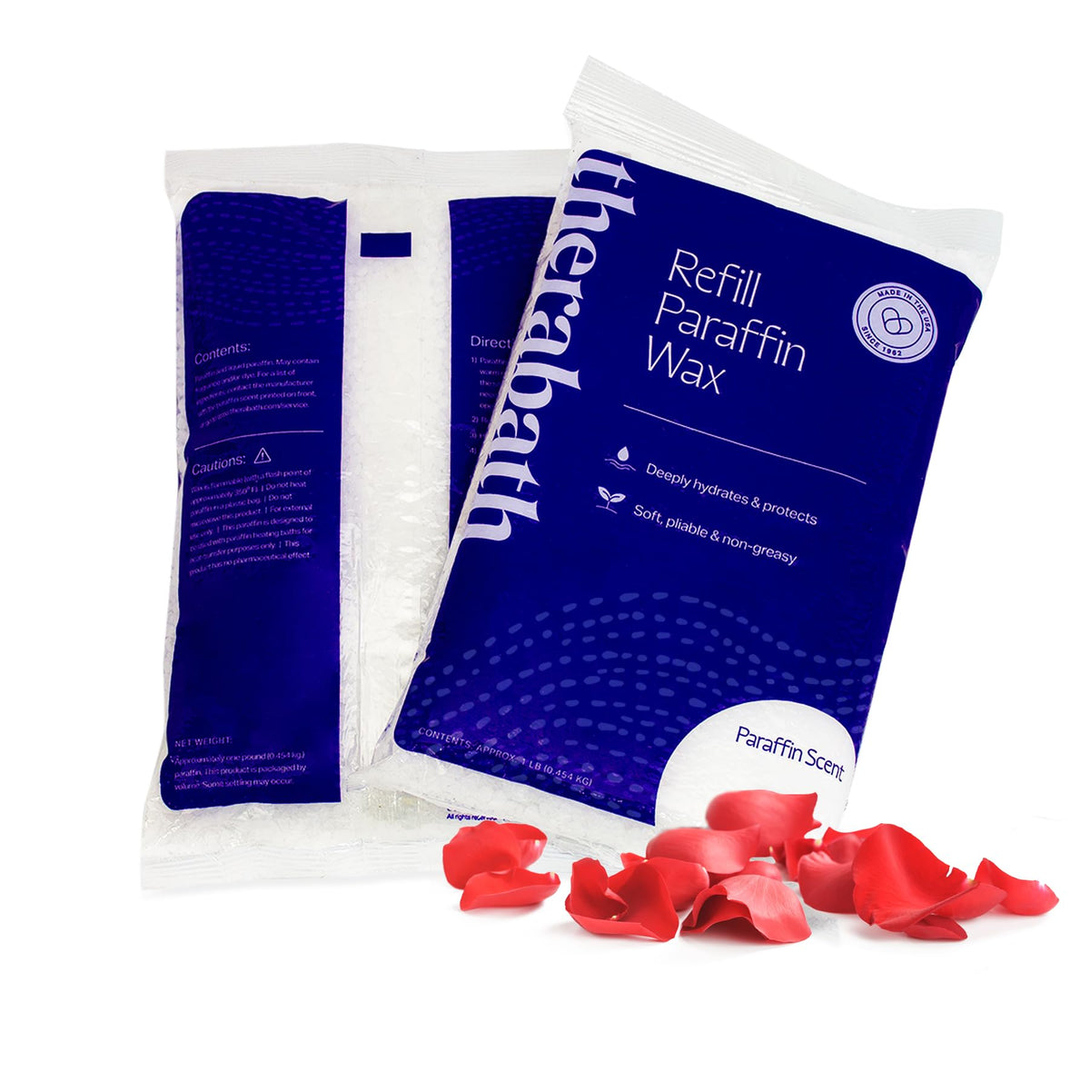 Therabath Paraffin Wax Refill 6 Lb - Rose Petal - Deeply Hydrating Thermotherapy For Hands & Feet