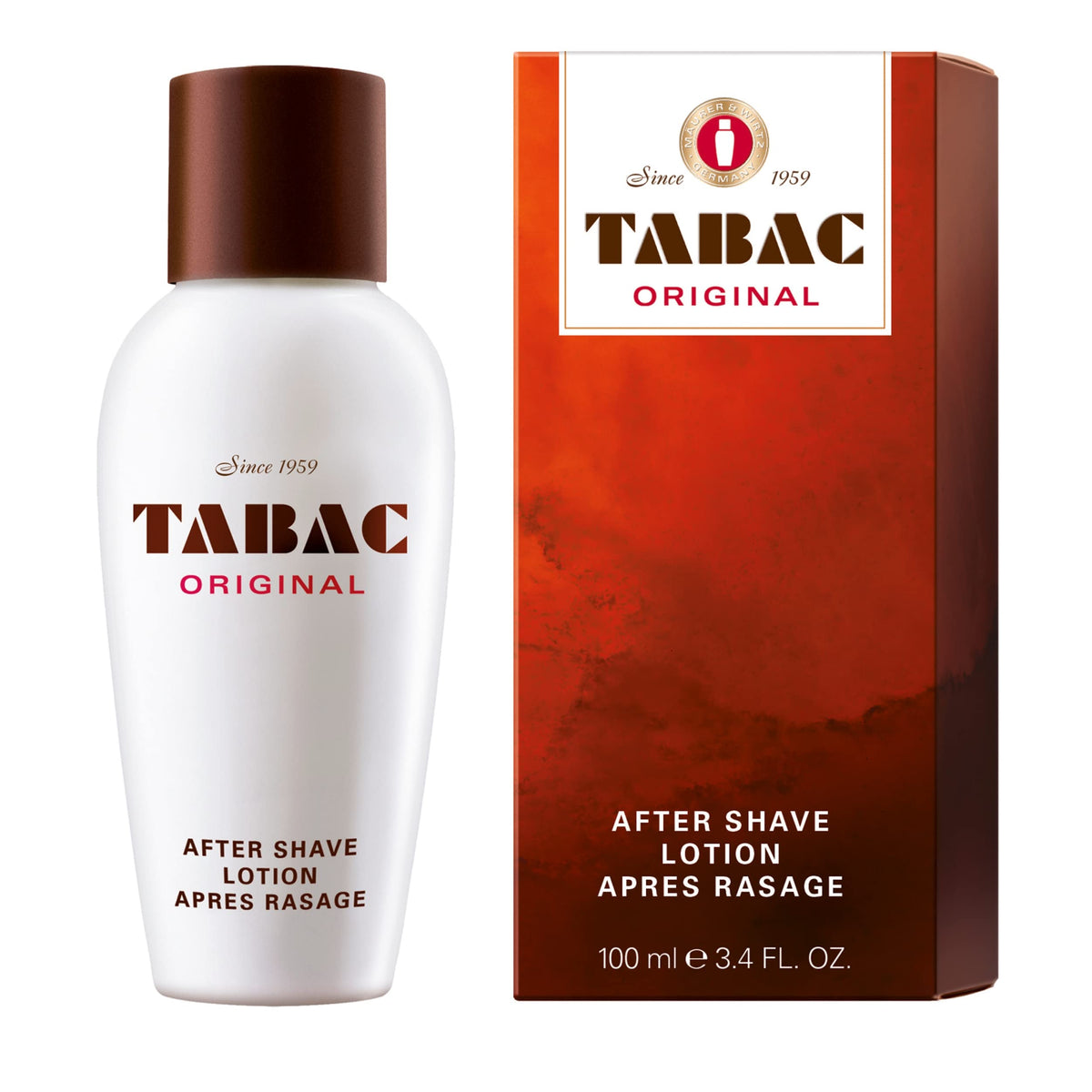 Tabac Original Aftershave For Men, 3.4 Oz - Classic Fragrance By Maurer & Wirtz