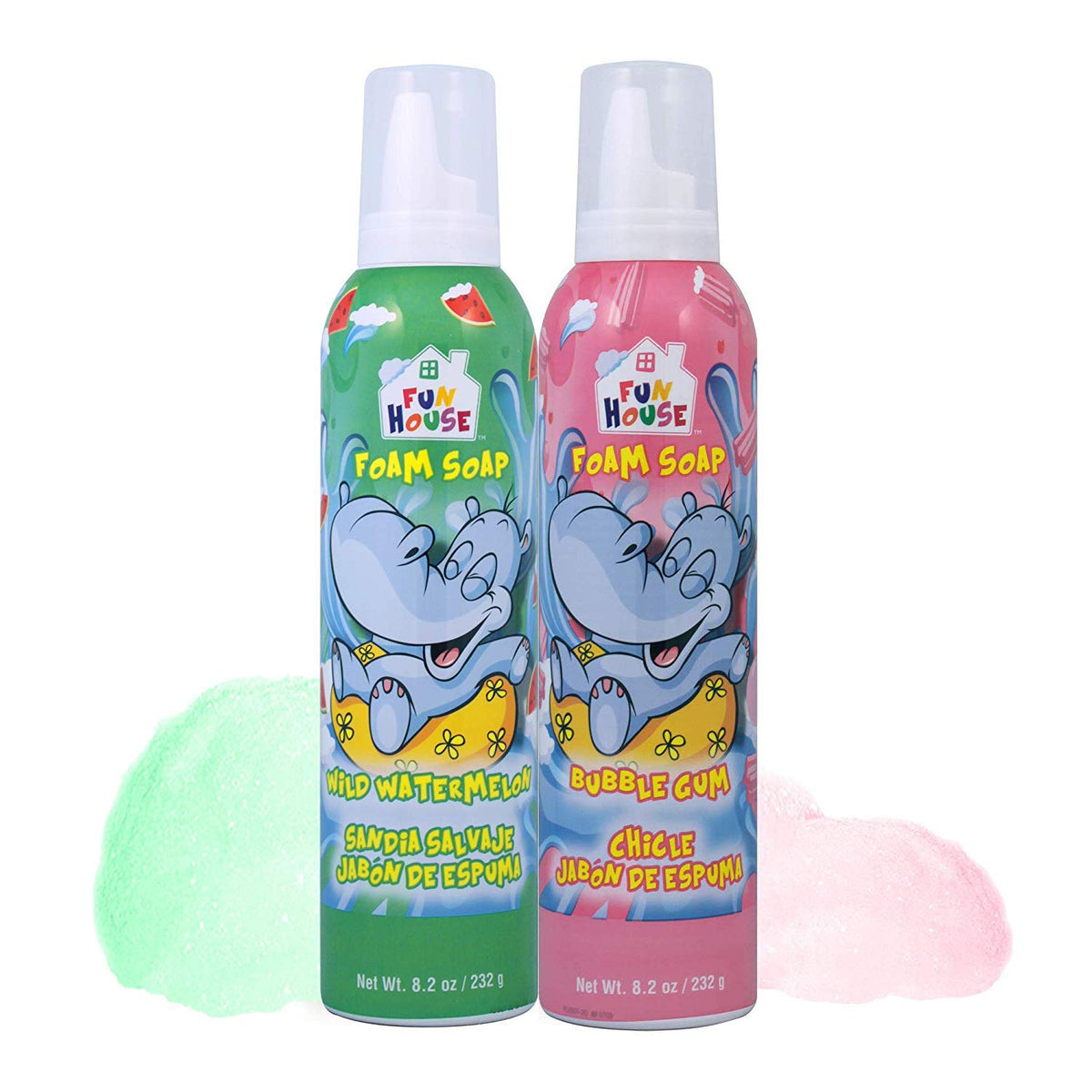 Moneysworth & Best Fun House Kids Foam Soap, Wild Watermelon & Bubble Gum, 2 Pack