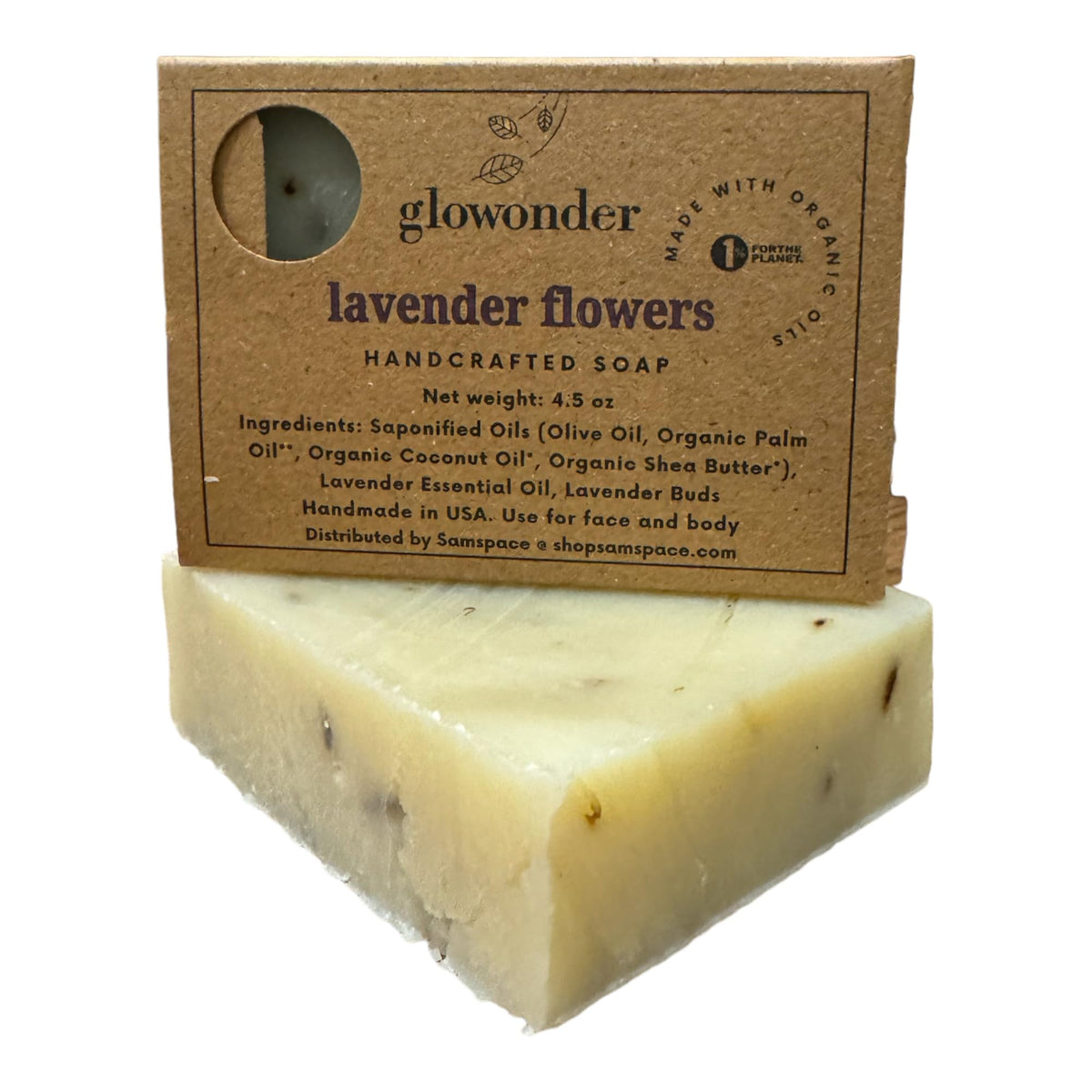 Glowonder Lavender Flowers Organic Bar Soap - Moisturizing, All-Natural, 4.5 Oz, Cruelty-Free