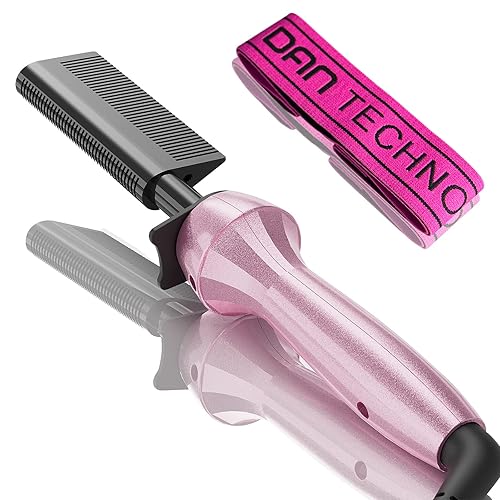 DAN Technology Pink Double-Sided Hot Comb - 500°F Hair Straightener with Adjustable Temperature