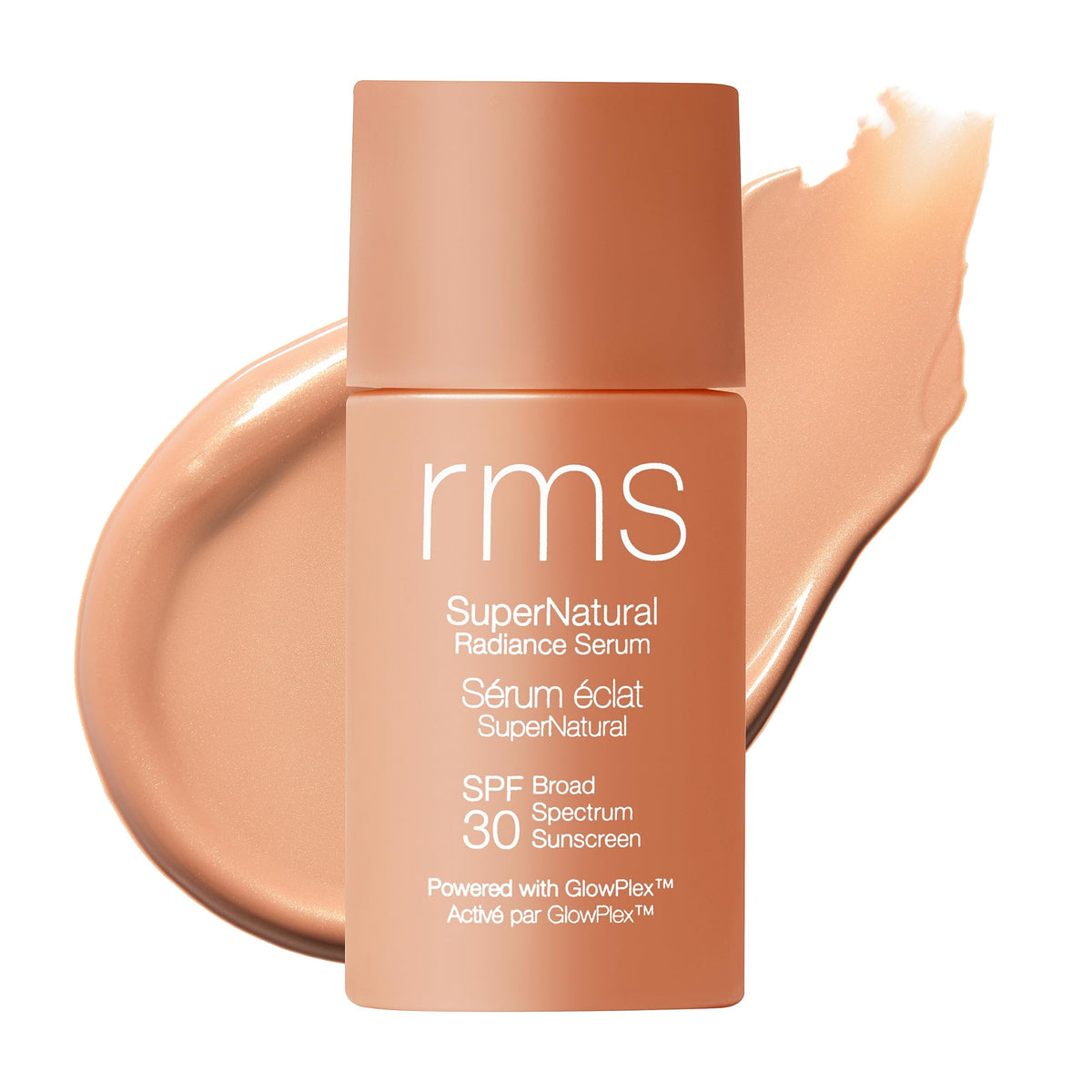 Rms Beauty Supernatural Radiance Serum Spf 30 - Tinted Mineral Sunscreen For Face, Medium Aura