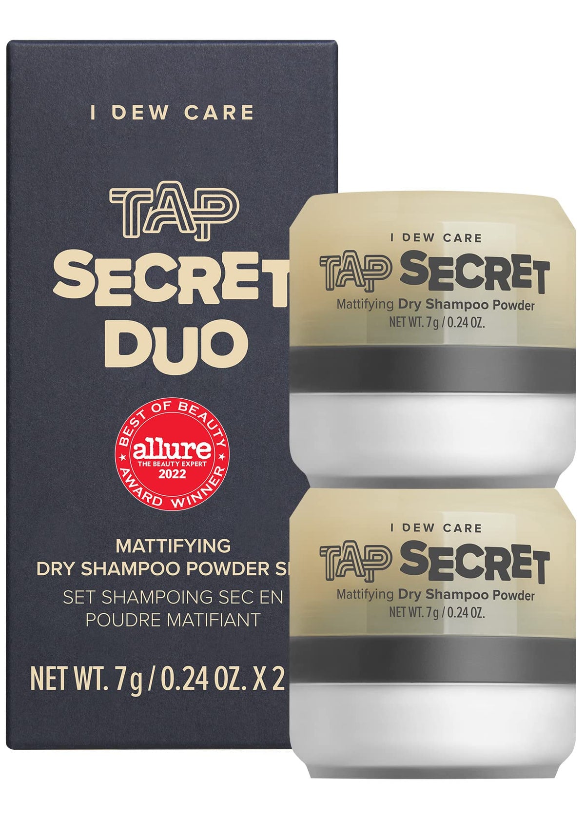 I Dew Care Dry Shampoo Tap Secret Duo Gift Set - Non-Aerosol, Travel Size, 0.48 Oz