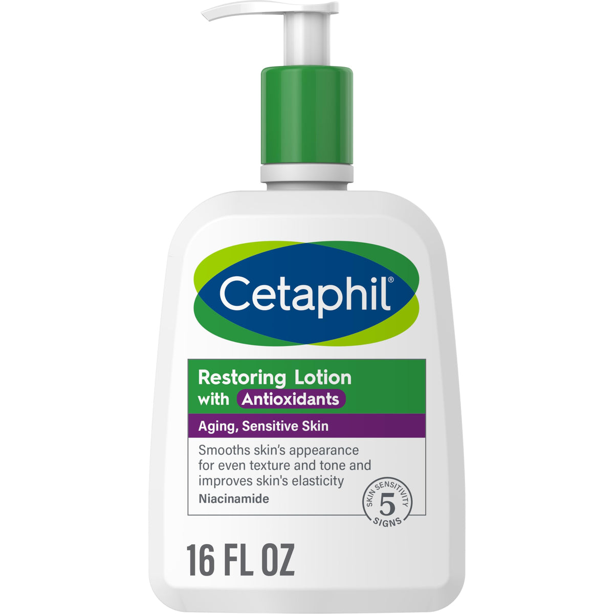 Cetaphil Restoring Body Lotion For Aging Skin, Unscented, Fragrance & Paraben Free, 16 Oz.