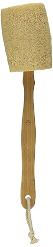 Bamboo Loofah Brush By Retail Imports - Size 3, Natural Exfoliating Bath Tool