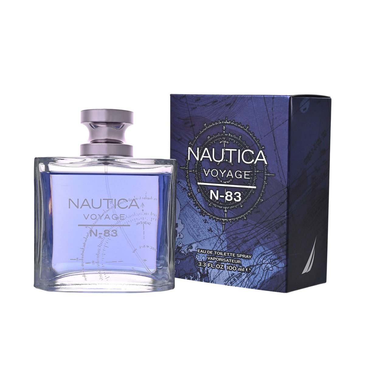 Nautica Voyage N-83 Eau de Toilette Spray for Men, 3.3 Fl Oz - Fresh & Nautical Scent, Long-Lasting Fragrance