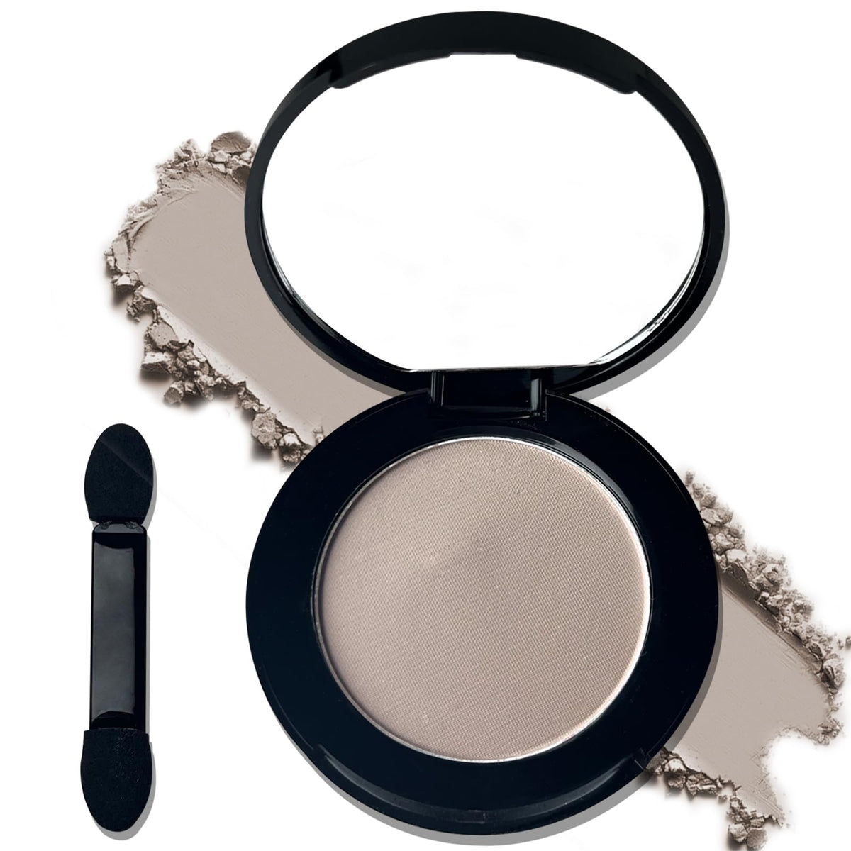 Meicoly Matte Macaron Gray Eyeshadow With Mirror, Long Wear Waterproof Eye Makeup, 1.16 Oz