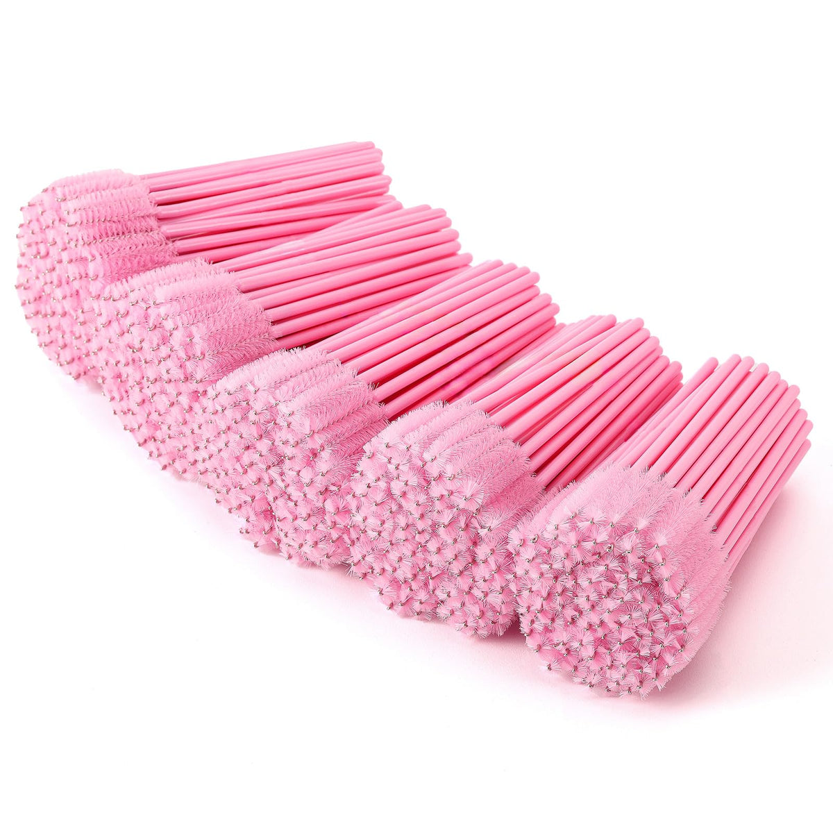 Tbestmax Pink Disposable Mascara Wands - Eyelash Brush Spoolies for Lash & Eyebrow Extensions