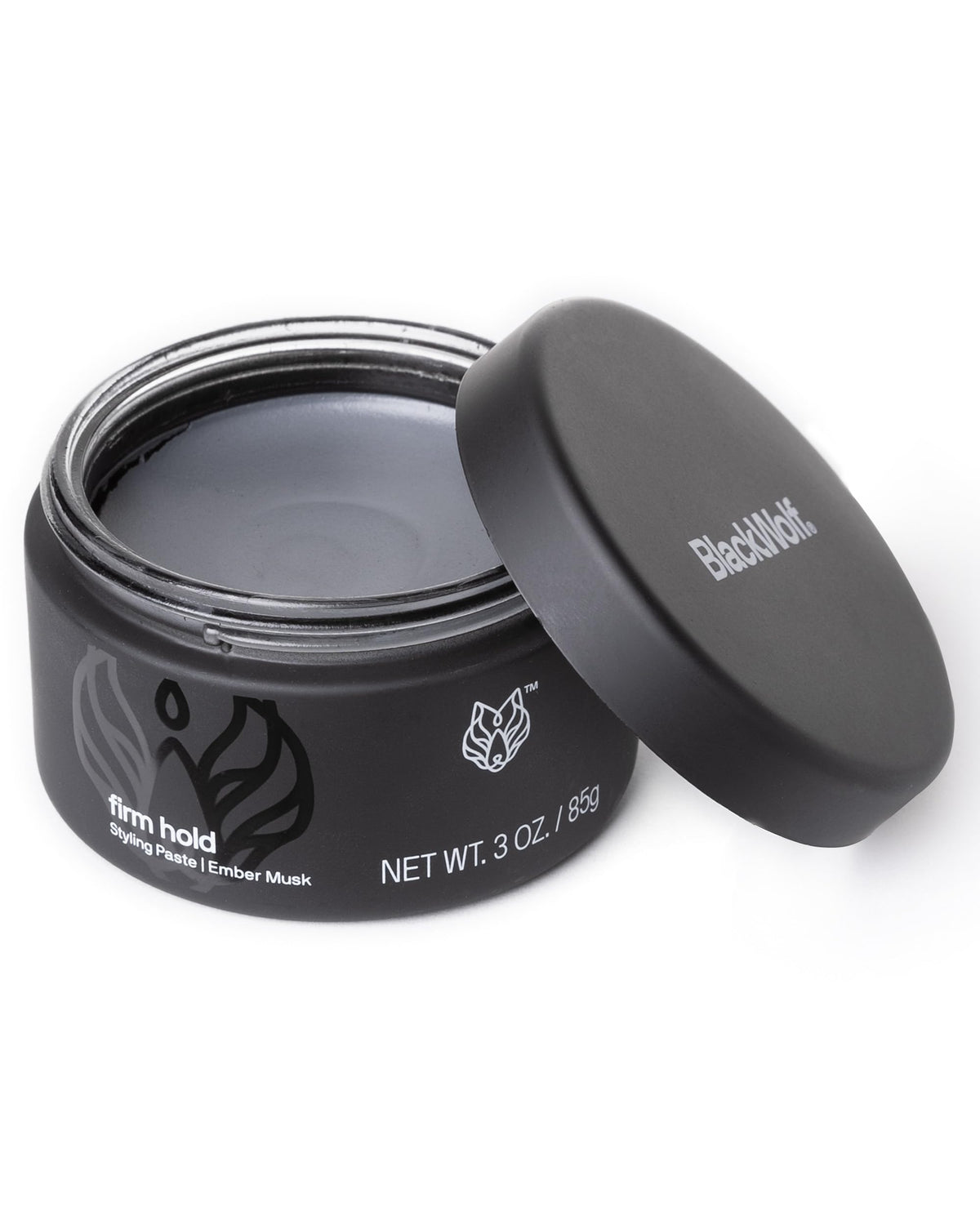 Black Wolf Hair Styling Paste For Men - Firm Hold, Matte Finish, Water-Based, 3 Oz