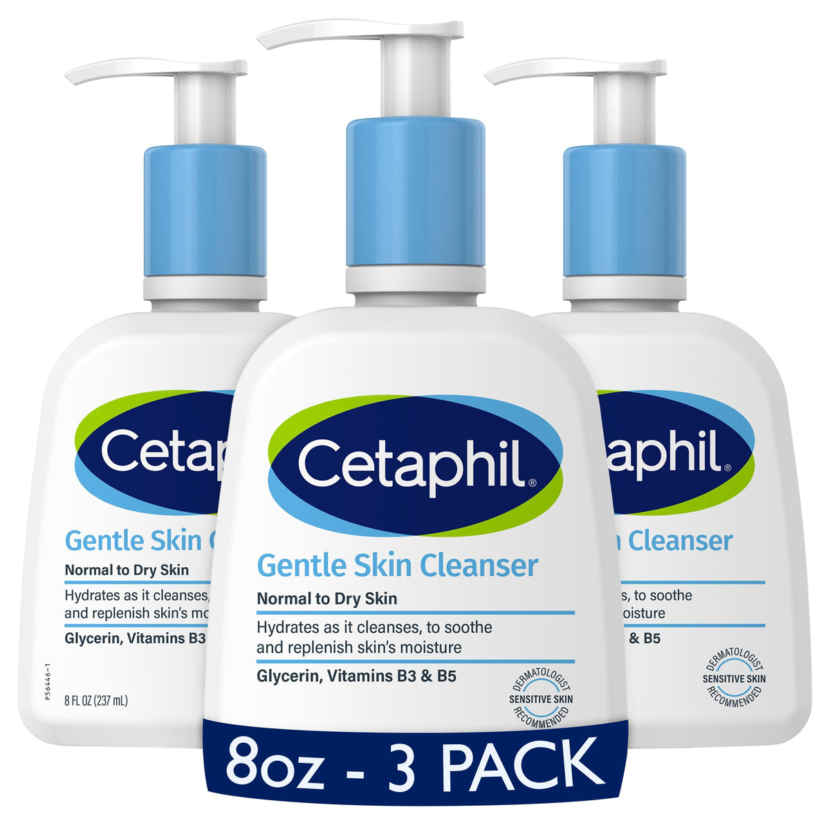 Cetaphil Hydrating Face Wash, Fragrance-Free Gentle Cleanser, 8 Oz 3 Pack For Sensitive Skin