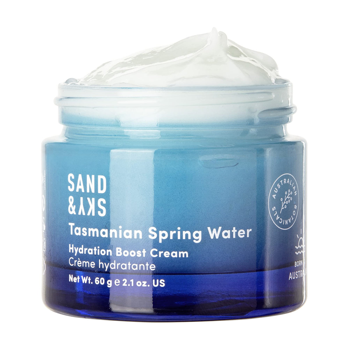 Sand & Sky Hydration Boost Cream - Water-Based Moisturizer With Hyaluronic Acid, 2.1 Oz