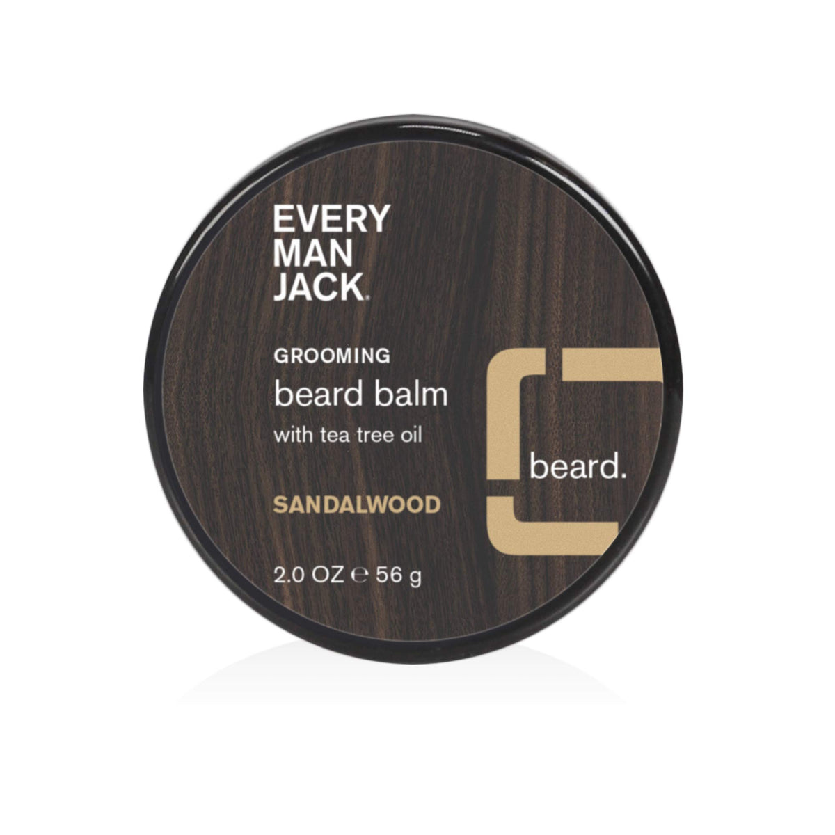 Every Man Jack Beard Balm - Sandalwood - Moisturizes & Strengthens - 2 Oz