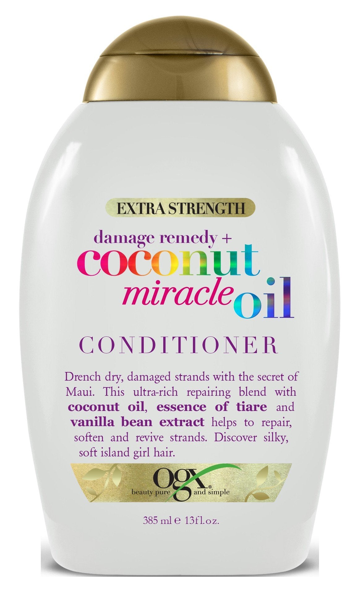 Ogx Extra Strength Damage Remedy Coconut Miracle Oil Conditioner, 13 Fl Oz, Pack Of 6