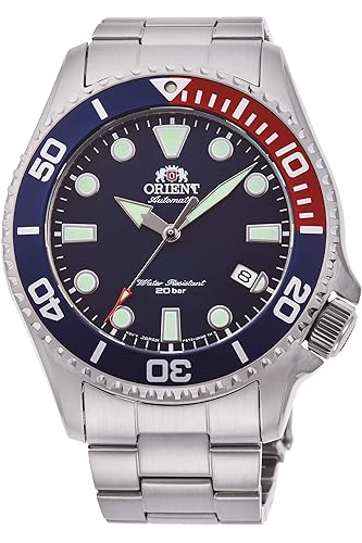 Orient Triton Automatic Men'S Watch - Blue Dial, Pepsi Bezel, Silver, One Size Ra-Ac0K03L10B