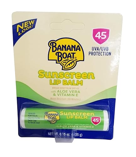 Banana Boat Aloe Vera Sunscreen Lip Balm Spf 45, Pack Of 10, 0.15 Oz Each