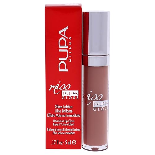 Pupa Milano Miss Milano Lip Gloss - Shiny, Plump, 0.17Oz Forever Nude - Moisturizing Gel