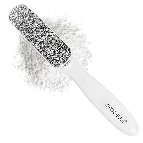 Probelle Double Sided Nickel Foot File - Callus Remover For Instant Results, White